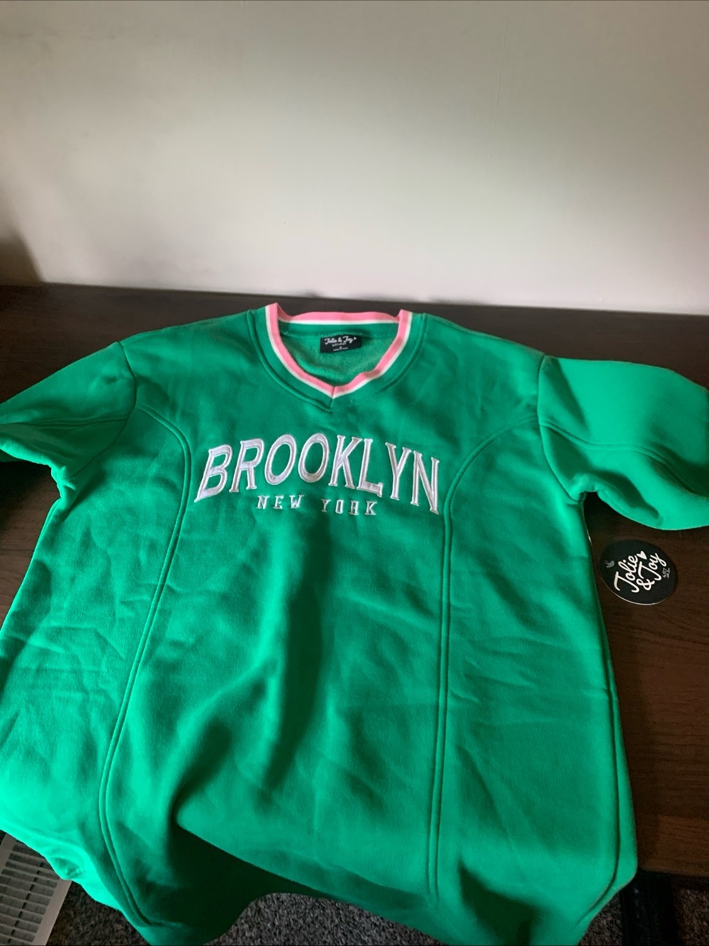 Green 'Brooklyn New York' Crewneck Sweatshirt